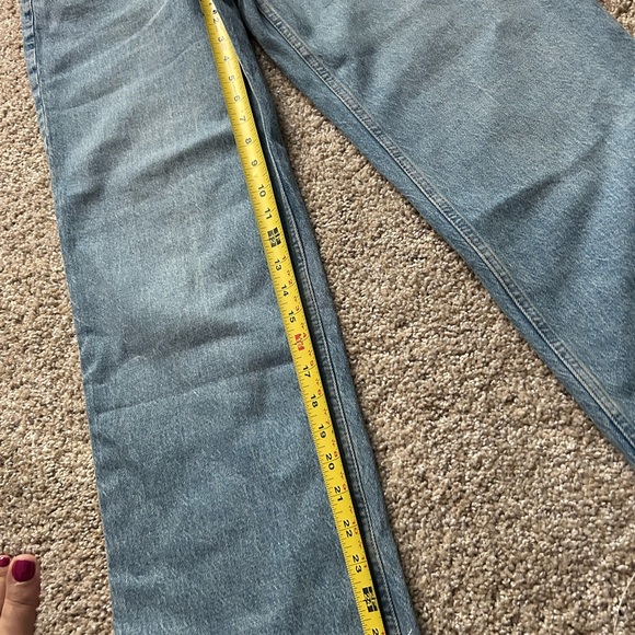 Abercrombie & Fitch Light Blue Straight Leg Jeans - Picture 4 of 5